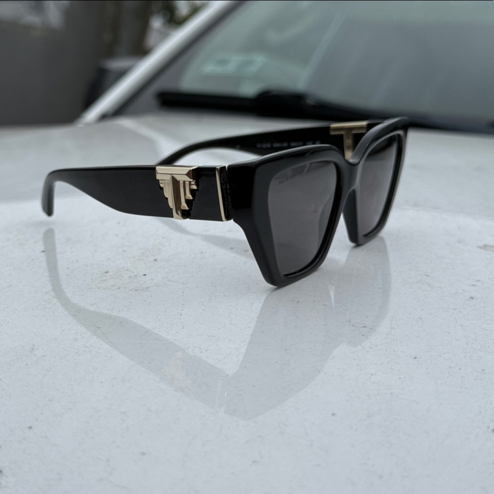Tiffany & Co. Black Sunglasses with Gold Accents
